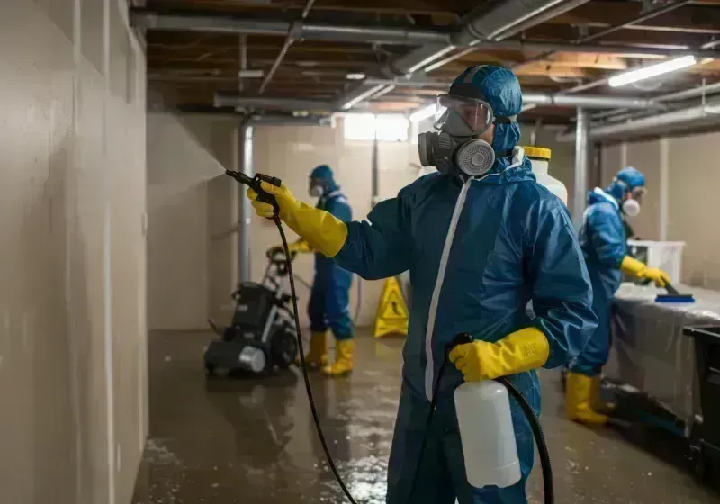 Basement Sanitization and Antimicrobial Treatment process in Hillsboro, MO